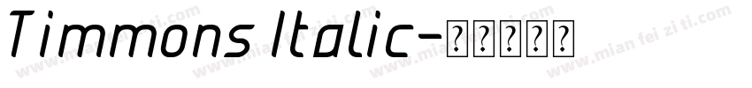 Timmons Italic字体转换